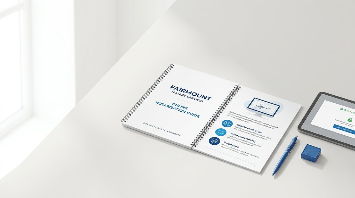 Cover for Fairmount Notary Services: Online Notarization Guide